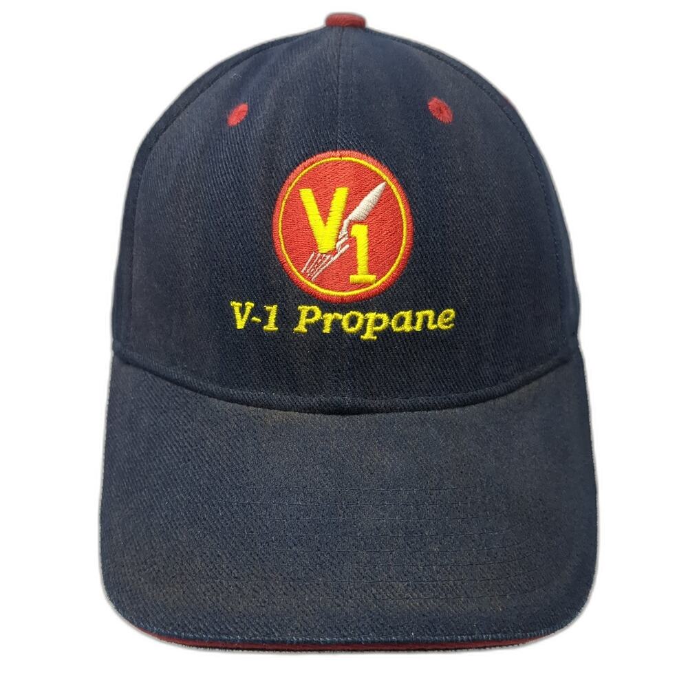 V-1 Propane Strapback Baseball Cap Blue One Size Adjustable 6 Panel Wear Guard